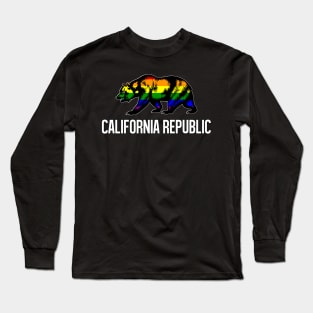 Bear California Flag Republic LGBTQ Long Sleeve T-Shirt